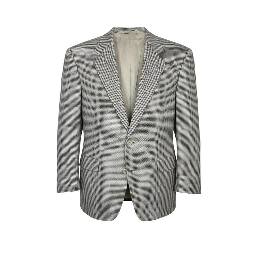 Pierre Cardin Men's Houndstooth‎ Blazer Jacket Two Button Sport Coat Size 42R